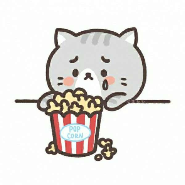 想吃美食想到哭的可爱卡通猫咪头像图片