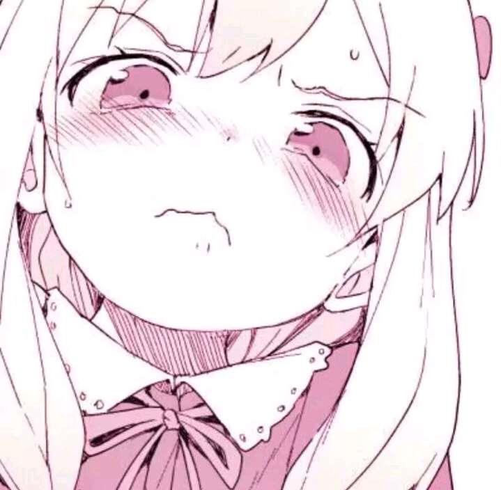 日系手绘粉色女生动漫qq头像图片