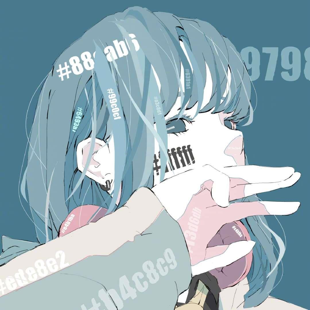 唯美个性高冷的动漫女生手绘高清头像图片