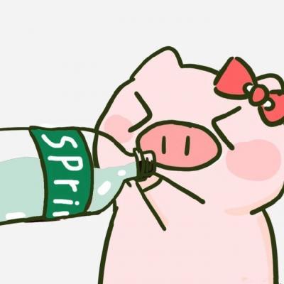 可爱搞笑的粉色卡通小猪头像图片