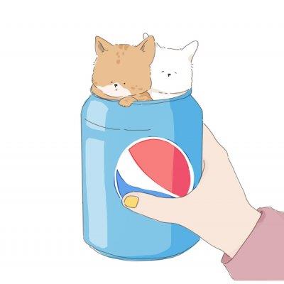 可爱的卡通猫咪头像_宠物猫情侣头像图片