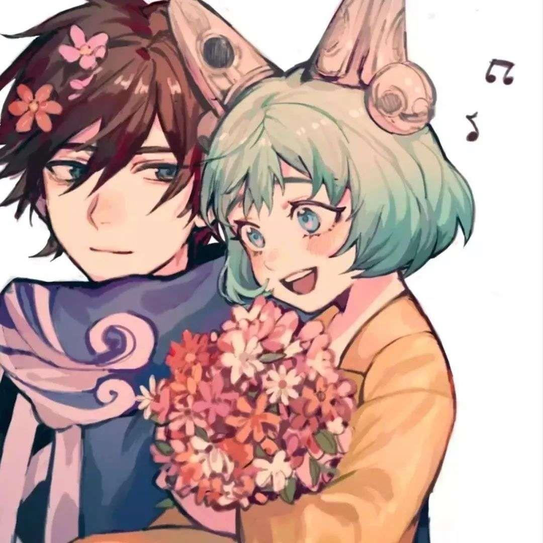 王者荣耀英雄蔡文姬和澜动漫情侣头像