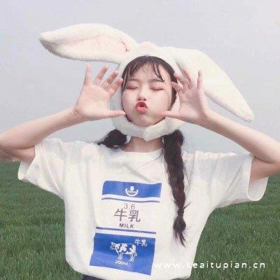 俏皮可爱的元气女生双人闺蜜头像图片