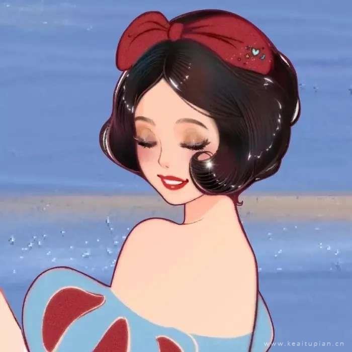 精致唯美手绘王子公主情侣头像图片