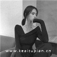 灰色伤感女头·文艺女生失落意境头像图片