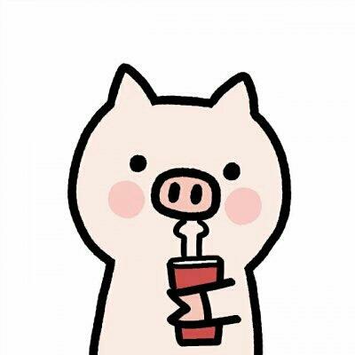 两只小猪猪可爱情侣秀恩爱头像图片大全