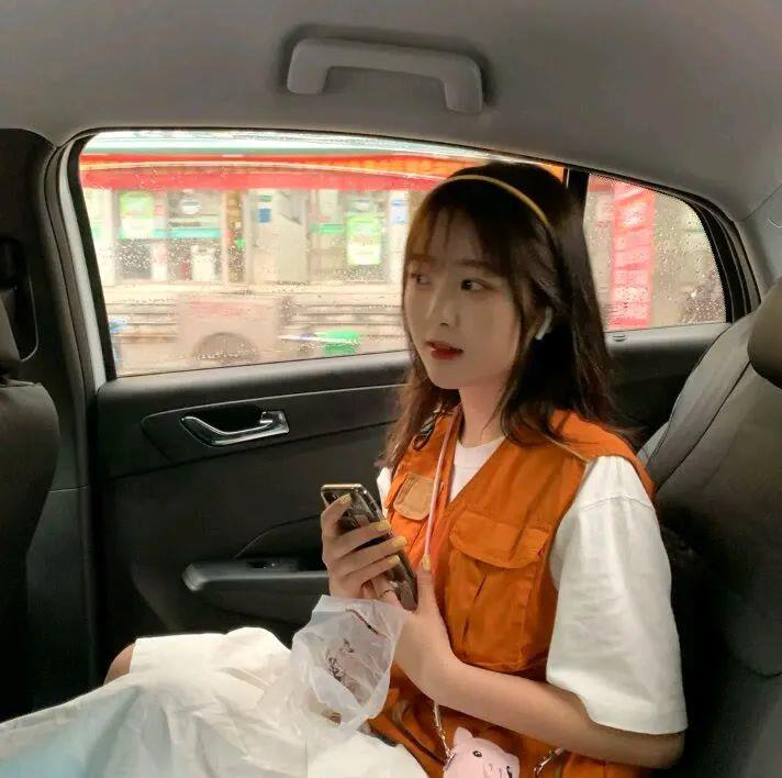 橘子味的冬天·橙色主题真人女生优质头像图片