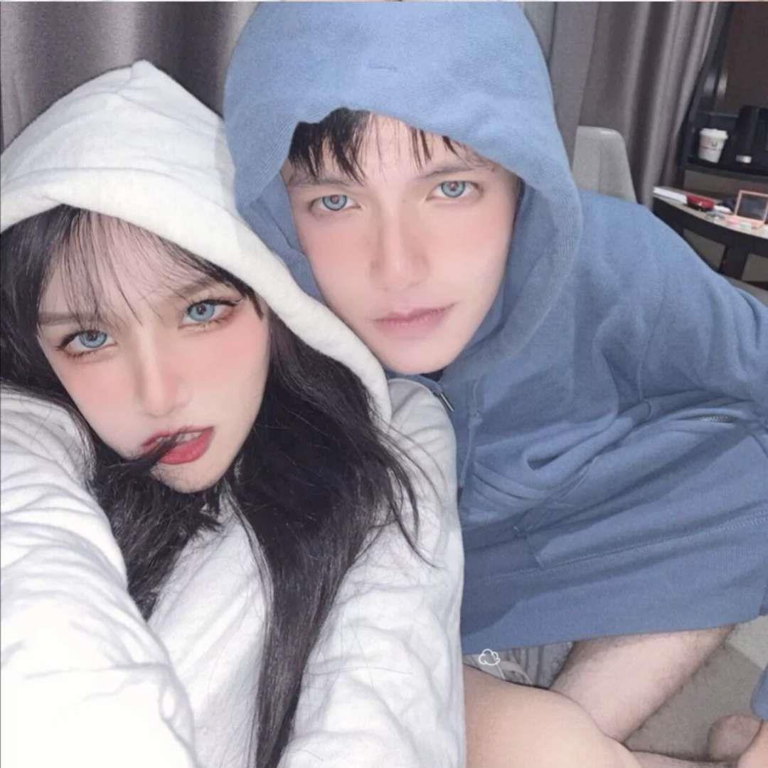 抖音真人情头·情侣甜蜜自拍头像图片