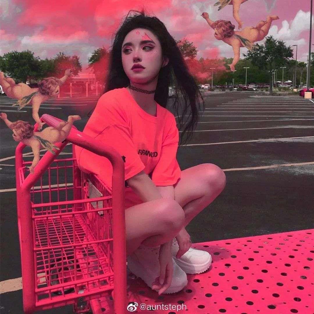 古风·复古·时尚红色系女生真人头像图片