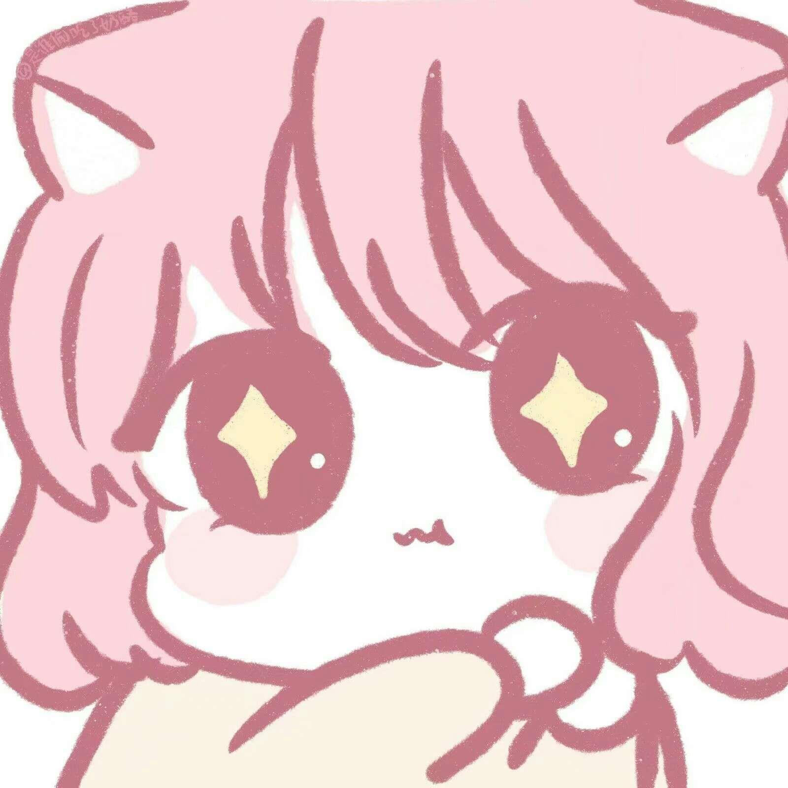 超可爱的粉粉嫩嫩动漫女生卡哇伊小不点头像图片