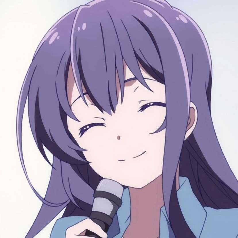 二次元动漫女头《少女编号》紫发柴崎万叶头像图片
