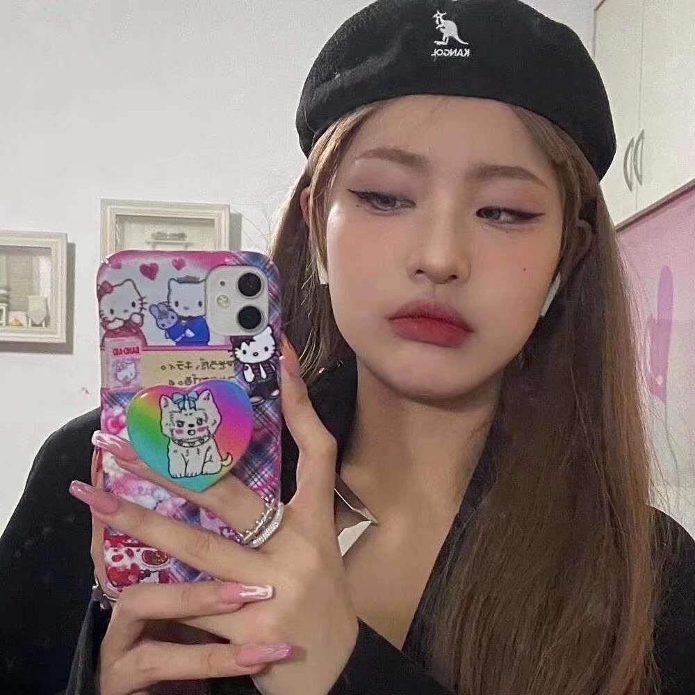 可爱女生真人彩虹糖一样的甜美头像图片