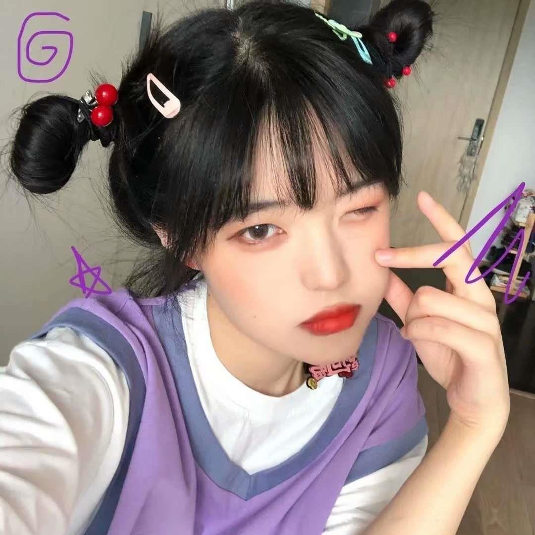 紫色系女头 ins风头像图片