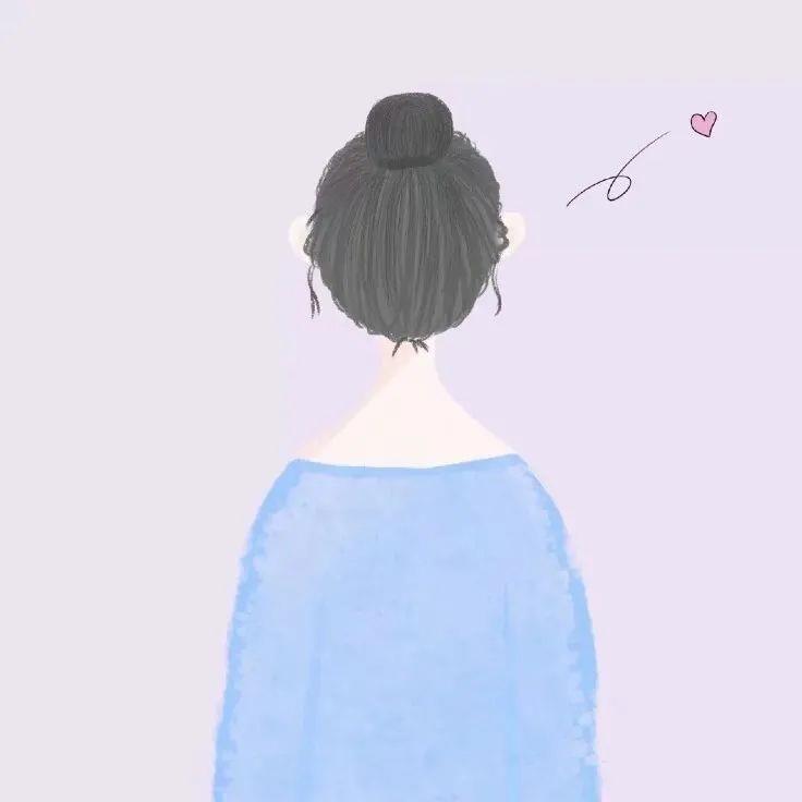 超好看的手绘背影情头 你啊 总是在不经意间触动我的心弦头像图片