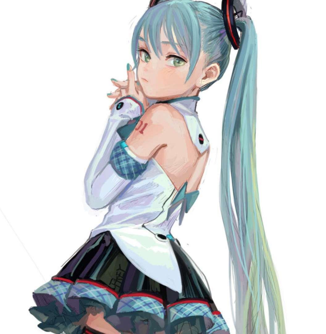 唐崎夜雨 唯美手绘自截女头 绘师 fkey头像图片