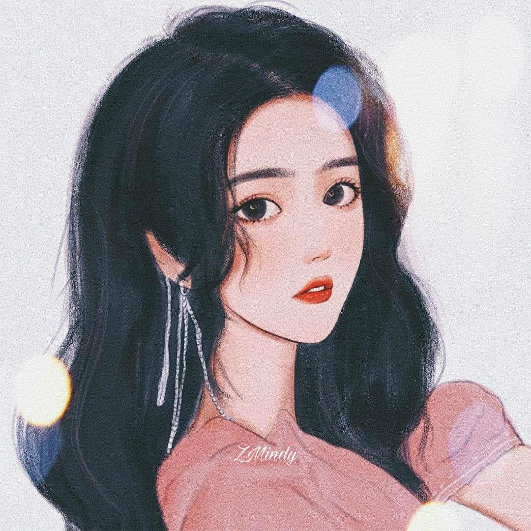 客桥.手绘意境伤感女头/我口袋只剩玫瑰一片，此行又山高路远.头像图片