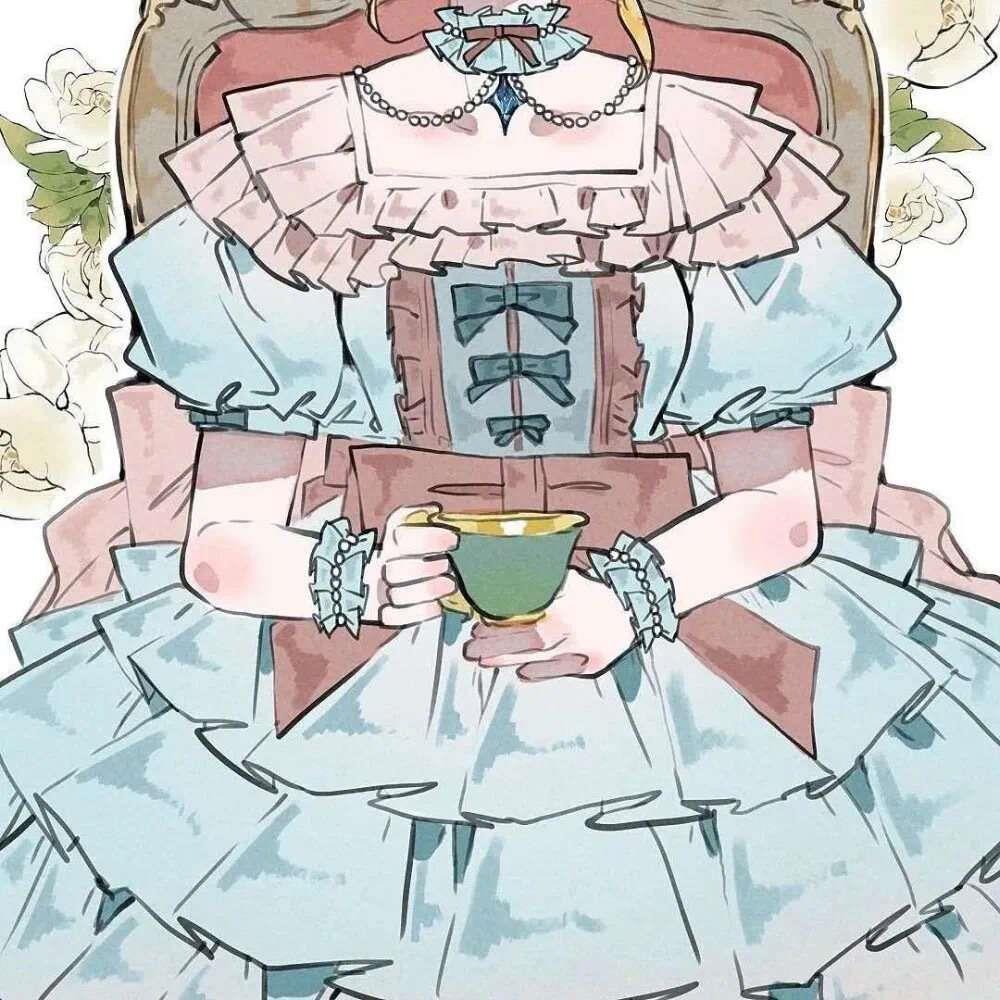 苏瓷:唯美部位闺蜜动漫女头/少女 图源微博头像图片