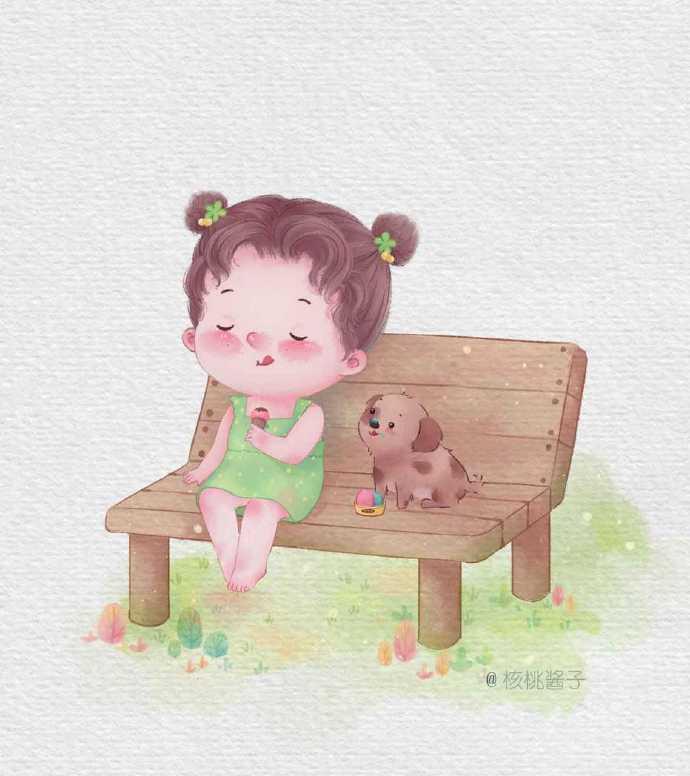 超治愈手绘超萌圆嘟嘟可爱女孩子头像