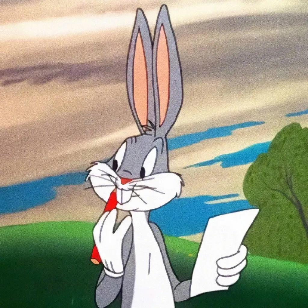 活泼搞怪的兔八哥经典可爱动画角色头像图片