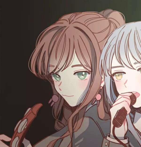 一对两张的可爱动漫闺头/不想社交 但想被无理由的拥抱头像图片