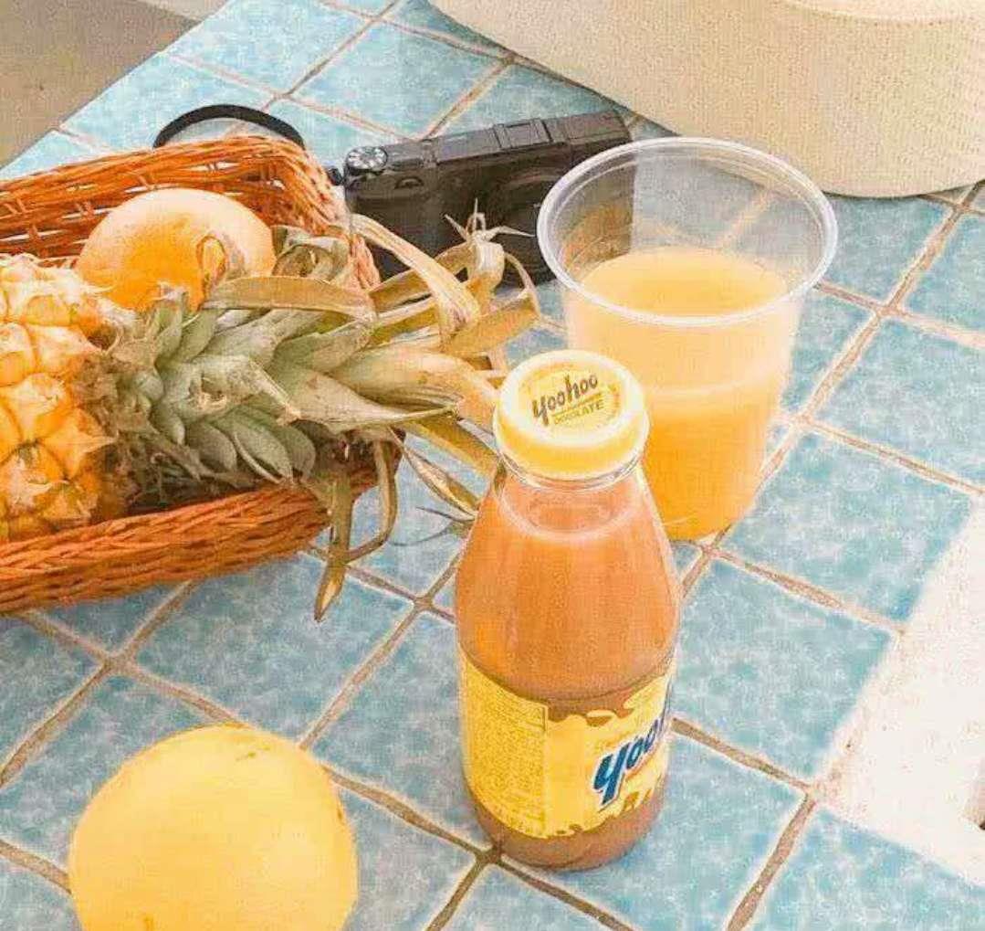 向晚/ins橙色系唯美意境背景头像图片