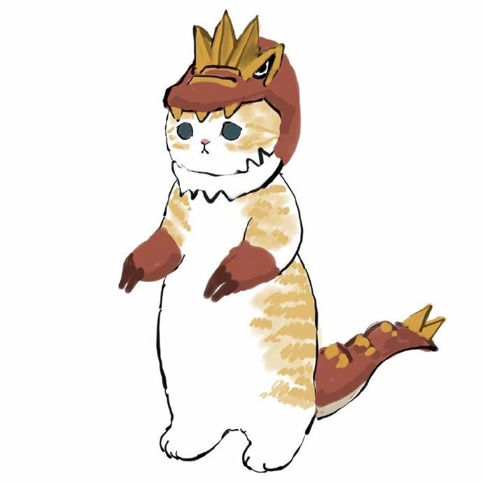 卡通可爱手绘小猫多人头像图片