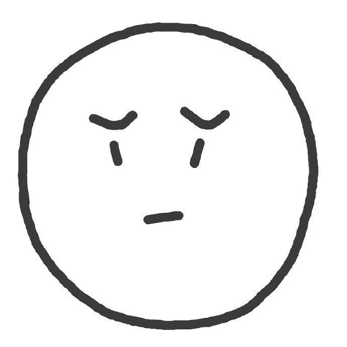 白色极简简笔画表情头像
