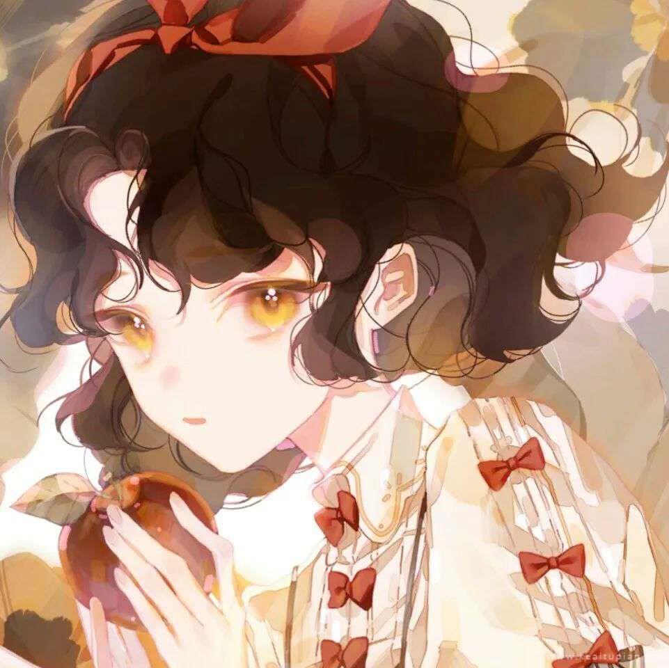 唯美橙色系动漫女头/最后一张凑数用的嘻嘻头像图片