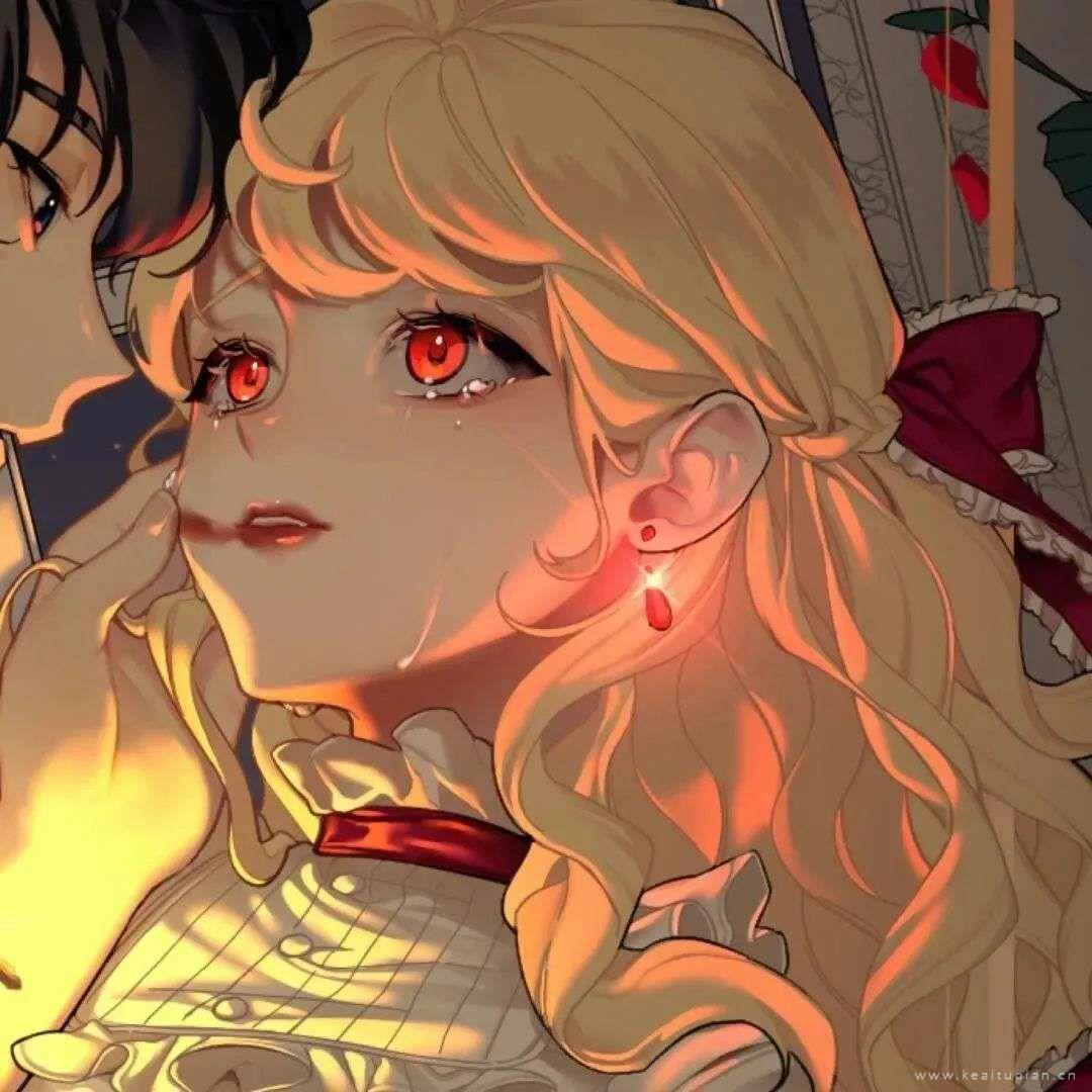 唯美橙色系动漫女头/最后一张凑数用的嘻嘻头像图片