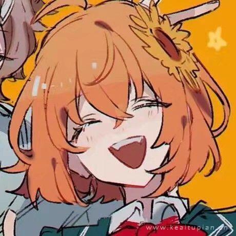 唯美橙色系动漫女头/最后一张凑数用的嘻嘻头像图片