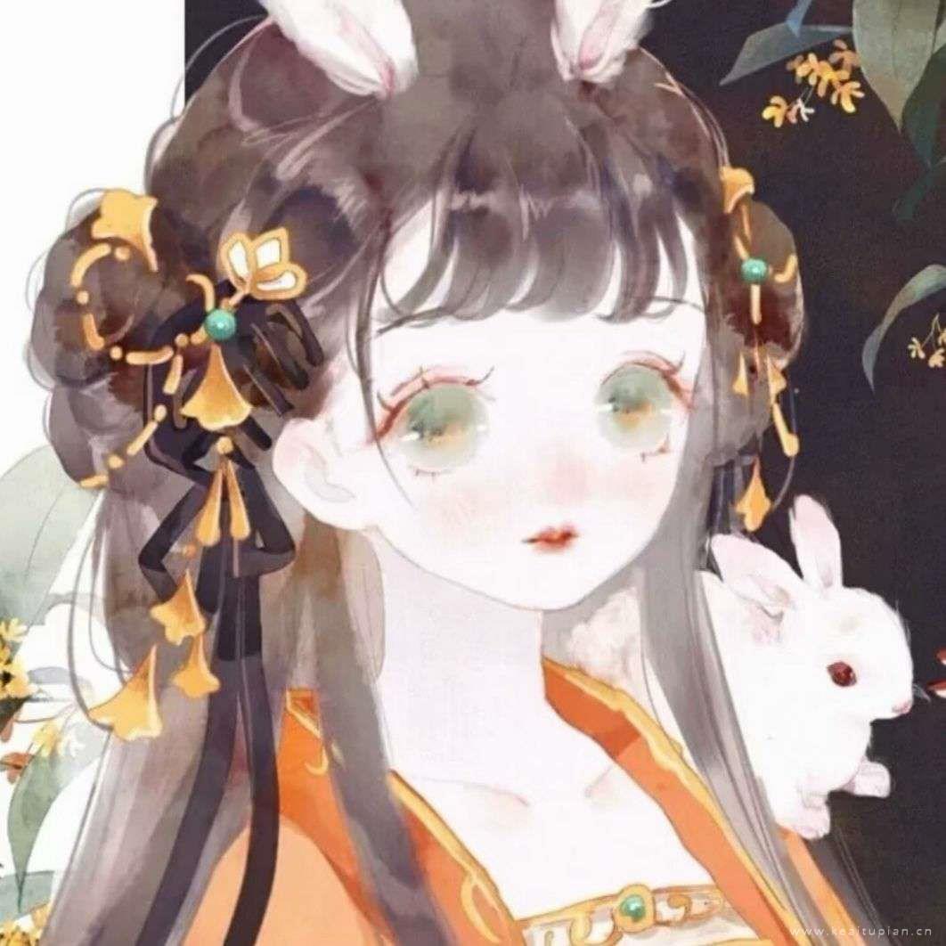 唯美橙色系动漫女头/最后一张凑数用的嘻嘻头像图片