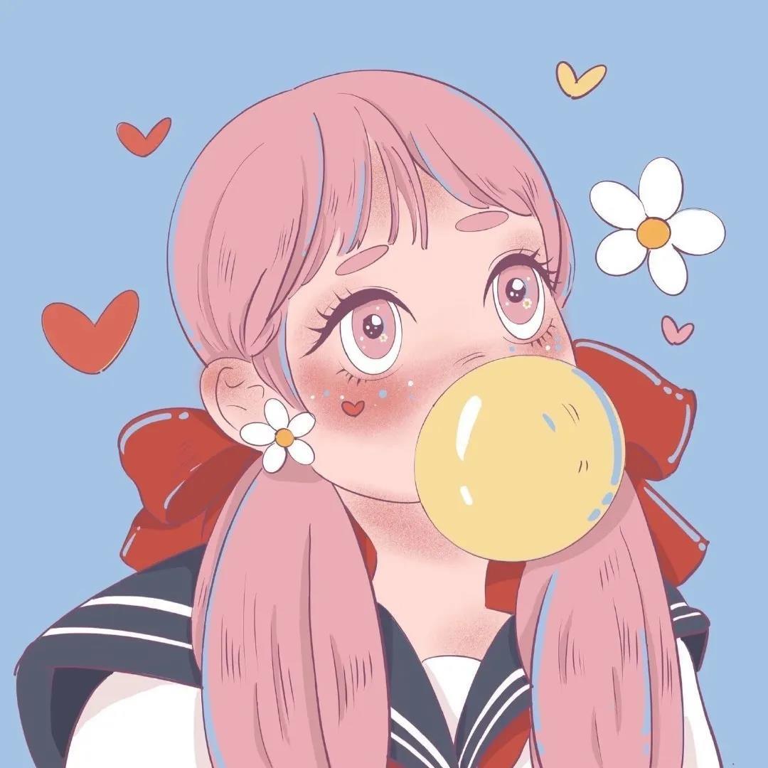 可爱大眼时尚动漫女孩高清头像图片