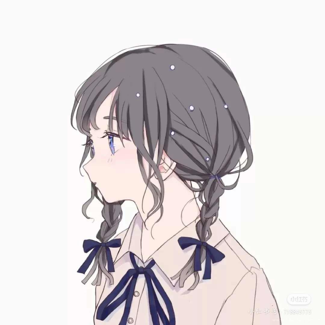 动漫可爱闺蜜「晚冉柒」头像图片