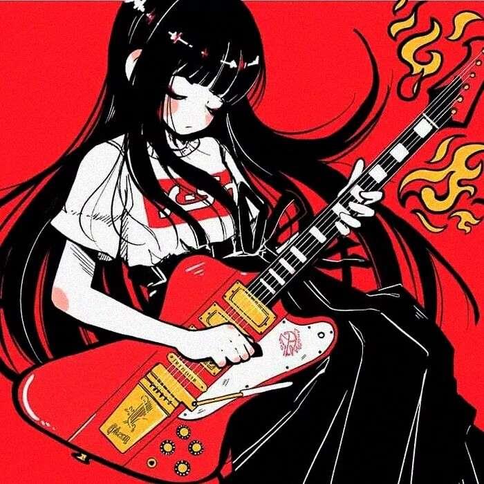 手绘精致画报风女头(二传)头像图片