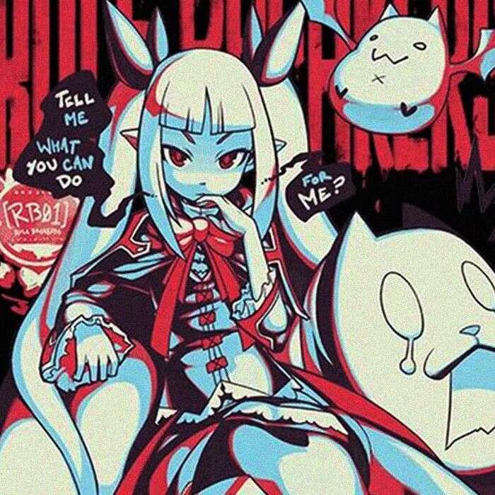 手绘精致画报风女头(二传)头像图片