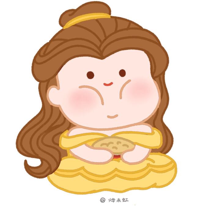 二兽/可爱搞怪迪士尼公主团头头像图片