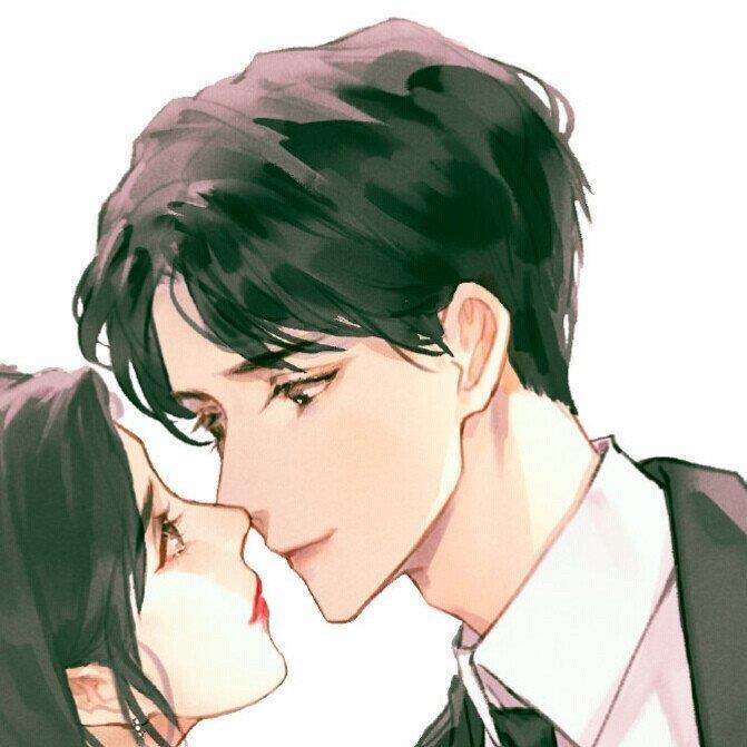 唐崎夜雨 甜甜的二次元情侣头像图片