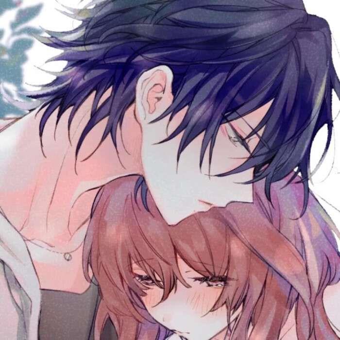 唐崎夜雨 甜甜的二次元情侣头像图片