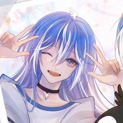 唐崎夜雨 甜甜的二次元情侣头像图片