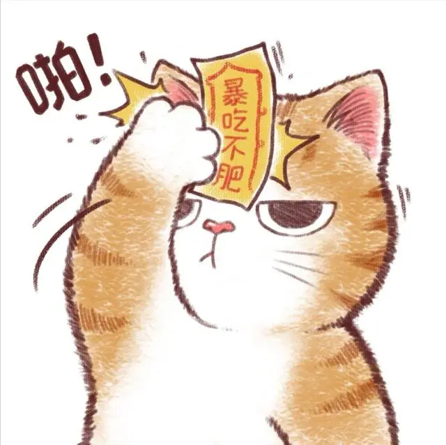 苏柒：贴符纸手绘猫咪卡通/你今天求了？头像图片