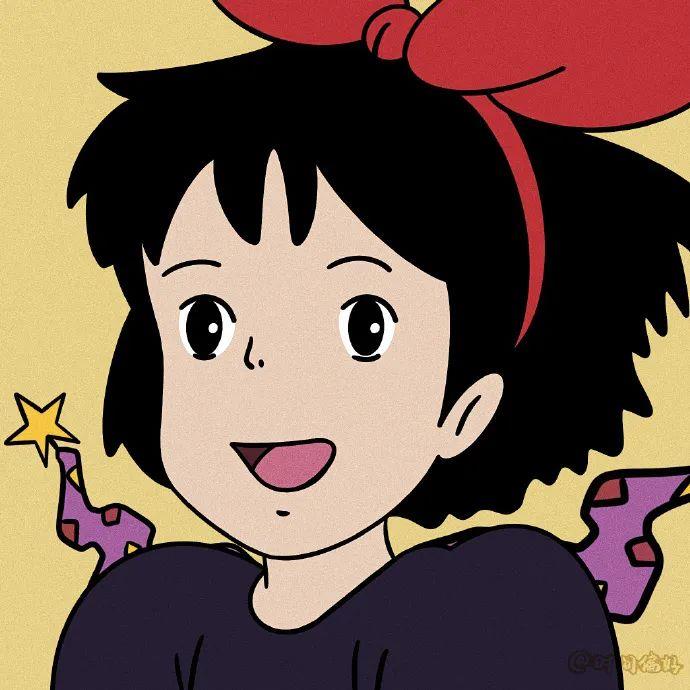 江孑 魔女宅急便可爱手绘动漫女生头像图片