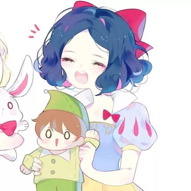 超精致动漫闺蜜，求上推啊头像图片