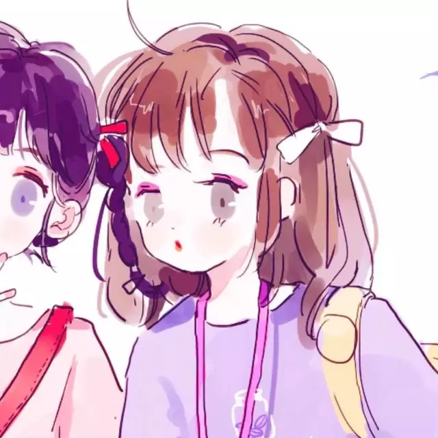 超精致动漫闺蜜，求上推啊头像图片