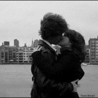 恋人接吻Kiss黑白情侣头像