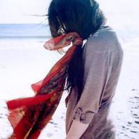 小清新海边女生背影头像