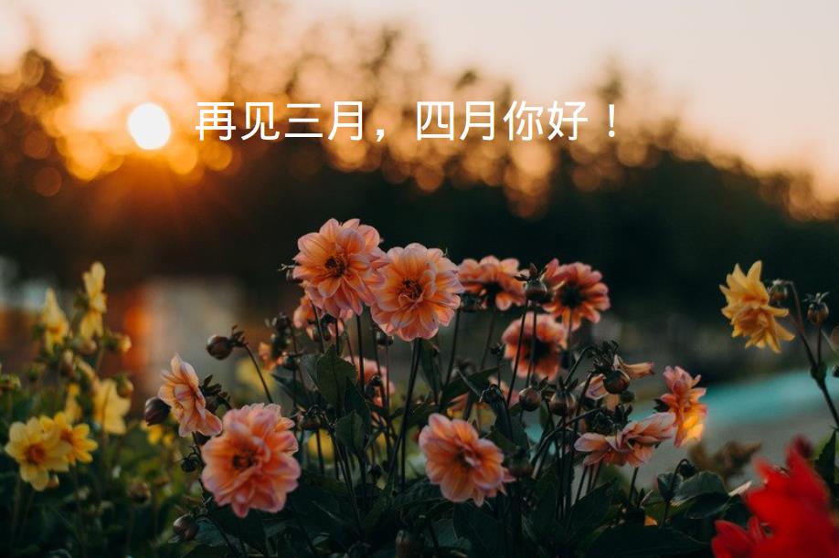 三月再见四月你好的图片唯美图片带字