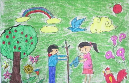 312植树节绘画图片 植树节图画作品