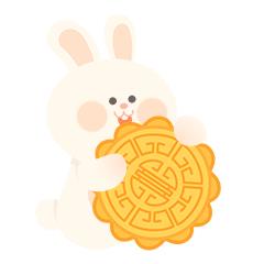 中秋节月饼兔子GIF表情包图片