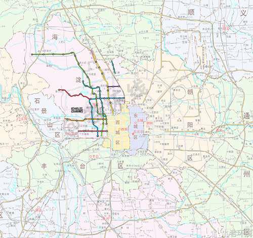 北京地铁线路图 各区地铁线路图