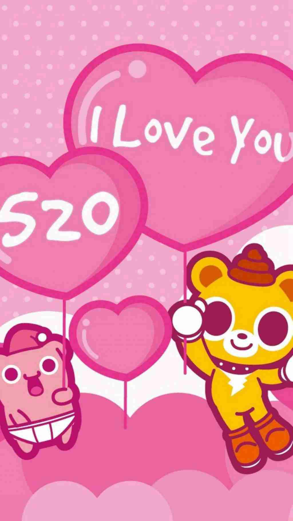 520love浪漫心形背景手机壁纸